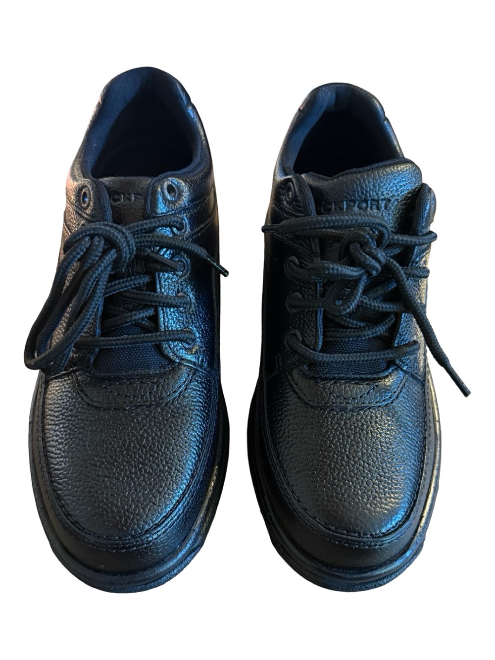 Rockport Black Leather Lace-Up Oxfords